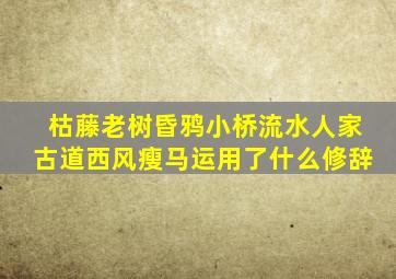 枯藤老树昏鸦小桥流水人家古道西风瘦马运用了什么修辞