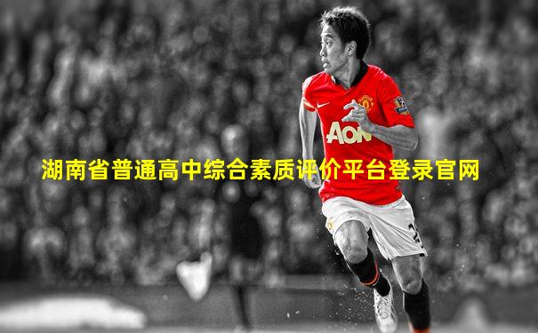 湖南省普通高中综合素质评价平台登录官网